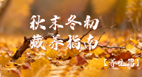 【健康/養(yǎng)生】秋末冬初養(yǎng)藏指南：抓住 3 個關(guān)鍵期，為來年健康打基礎(chǔ)！